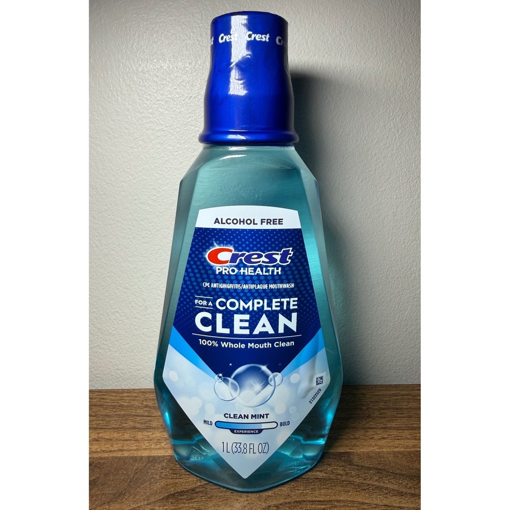 Crest Pro-Health Complete Clean Mouthwash 1L Clean Mint NEW